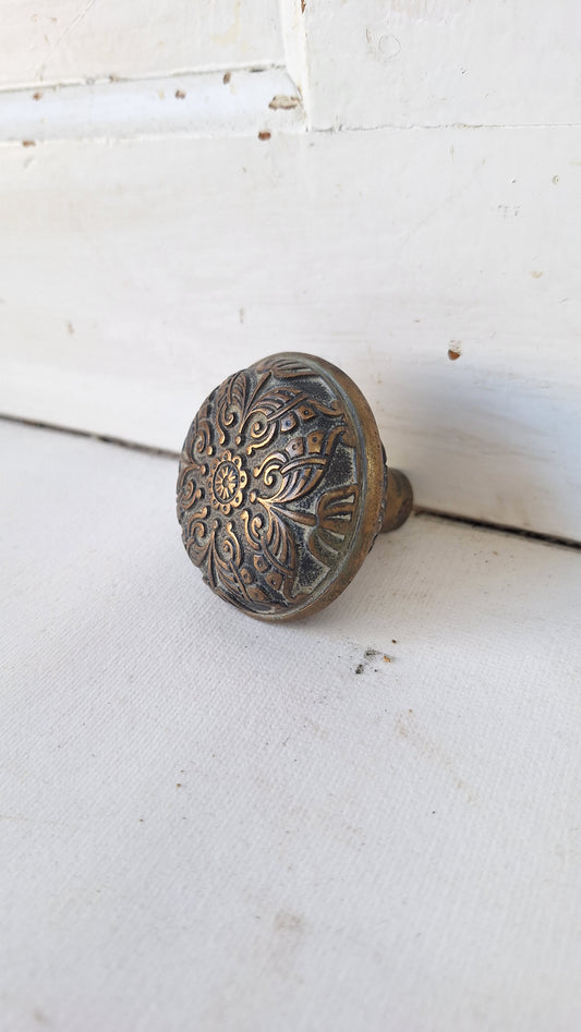 Antique Butterfly Doorknob, Victorian Era Butterfly Door Knob, Antique Bronze Door Pull, Butterfly Hardware 022708