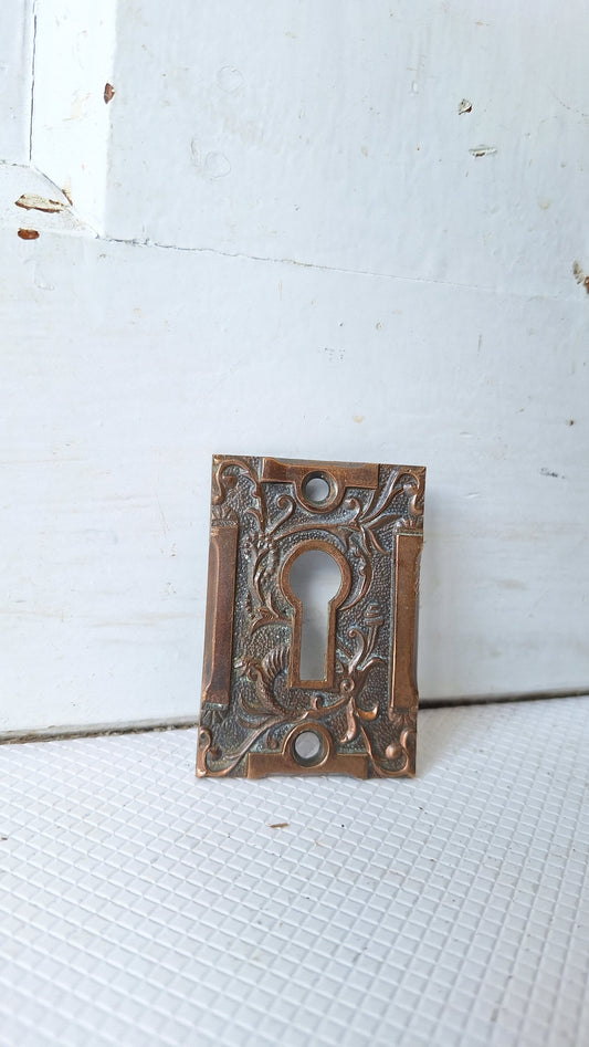 Columbia Design Large Antique Key Hole, Brass Key Hole, Key Hole Cover, Fancy Key Hole Escutcheon Keyhole, Architecture Salvage