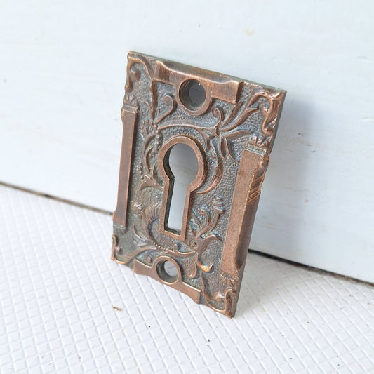 Columbia Design Large Antique Key Hole, Brass Key Hole, Key Hole Cover, Fancy Key Hole Escutcheon Keyhole, Architecture Salvage