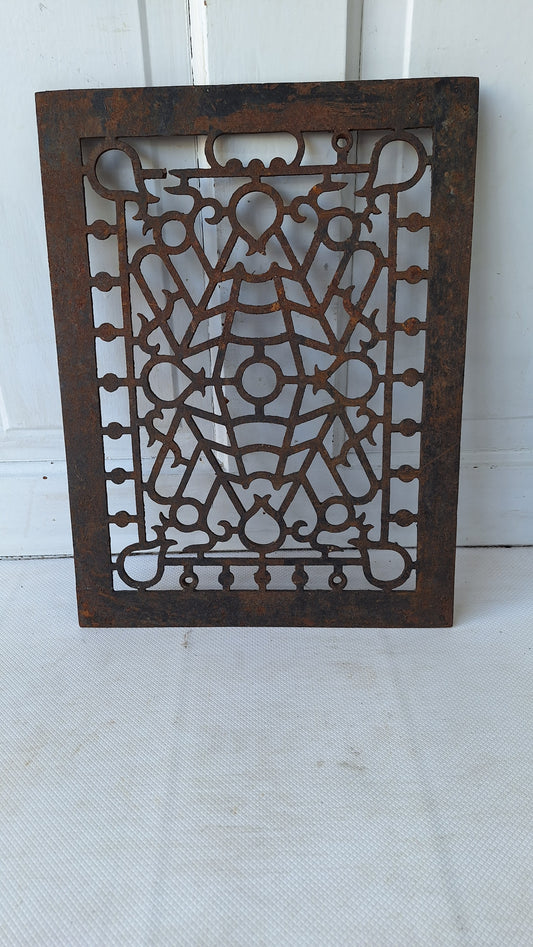 12 x 16 Iron Vent Grate Cover, Fancy Iron Antique Vent, Heating Vent, Cast Iron Grate, Decorative Grate 042409
