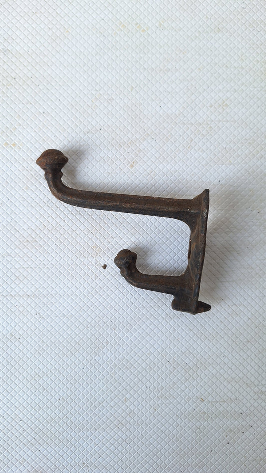 Large Antique Hook for Wall, Large Wall Hook, Cast Iron Coat Closet Hook 042412