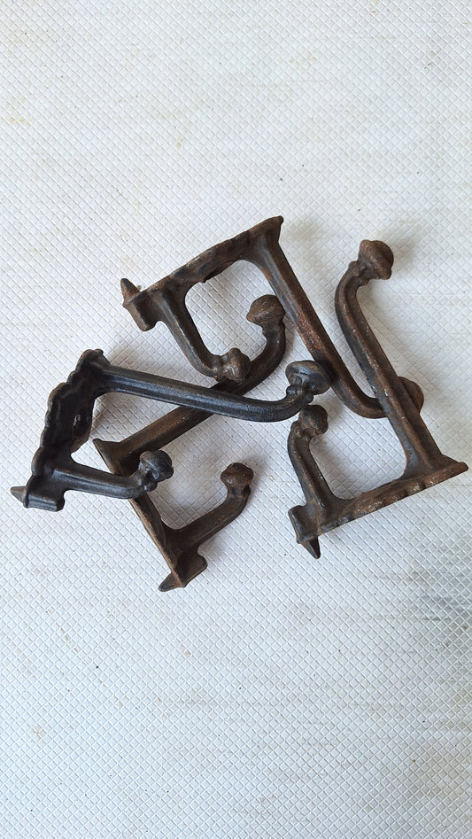 Large Antique Hook for Wall, Large Wall Hook, Cast Iron Coat Closet Hook 042412