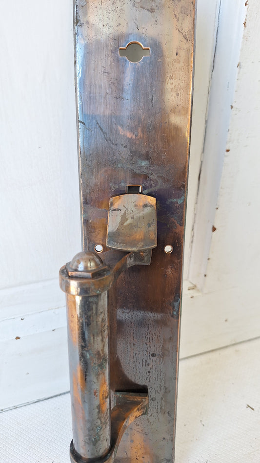 Single Large Antique Bronze Push Pull Handle, Swinging Door Pull, Brass Push Plate, Commercial Door Hardware 050602