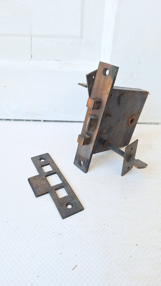 Antique Hotel Door Privacy Mortise Lock, Adjoining Room Door Thumb Turn Latches Lock