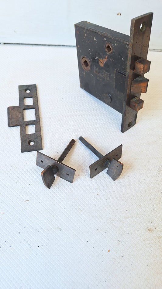 Antique Hotel Door Privacy Mortise Lock, Adjoining Room Door Thumb Turn Latches Lock