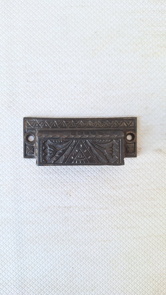 Cast Iron Antique Drawer Pull Set of Four, Cast Iron Handle Antique Victorian Hardware 050802