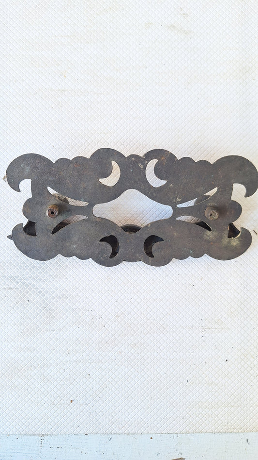 Three Victorian Cast Bronze Bin Pulls, Antique Drawer Handle, Vintage Drawer Pulls, Ornate Hardware, Iron Drawer Pull, Antique Handle