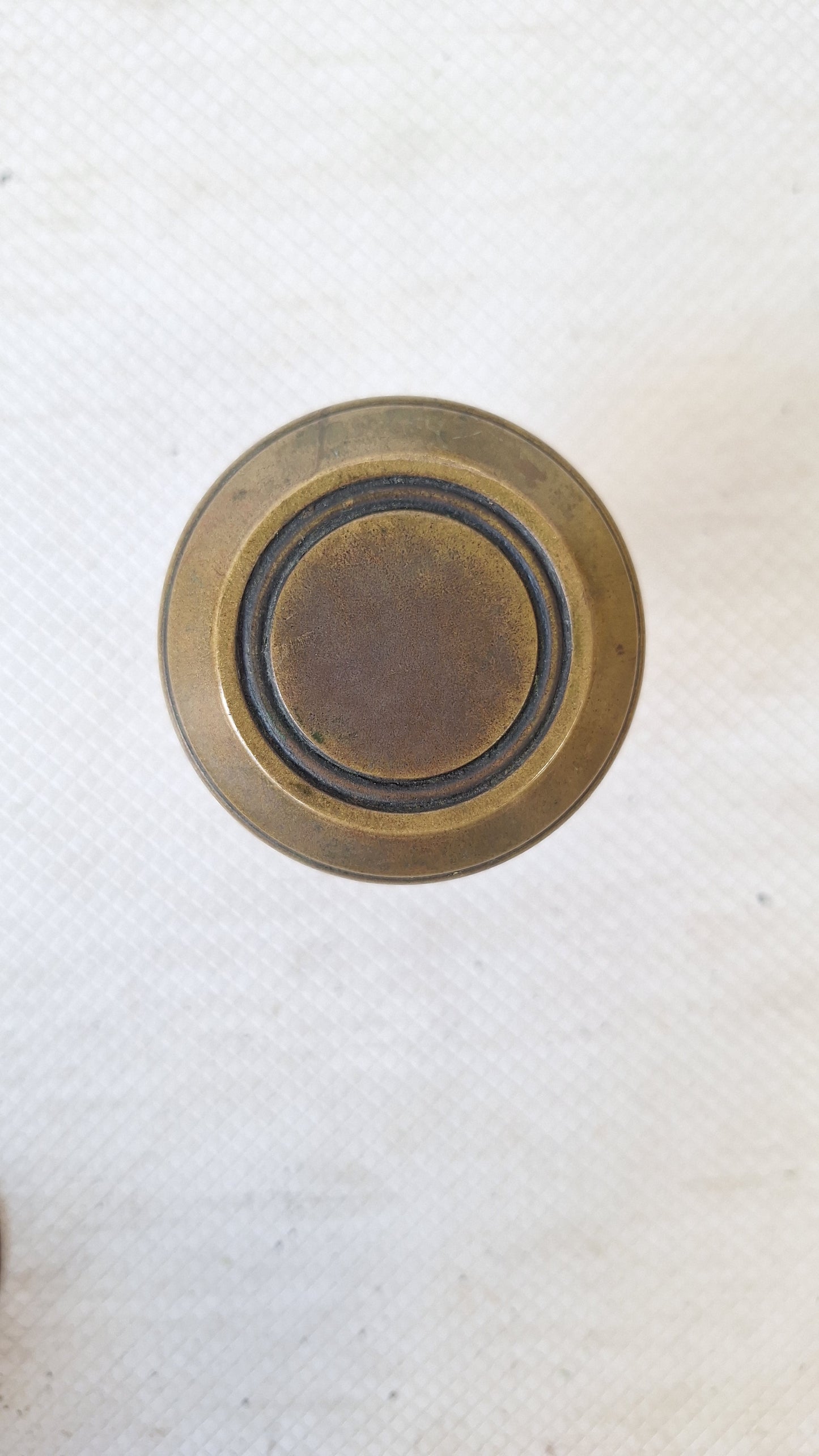 Vintage Brass Craftsman Hardware Set, Deco Door Plates and Knobs