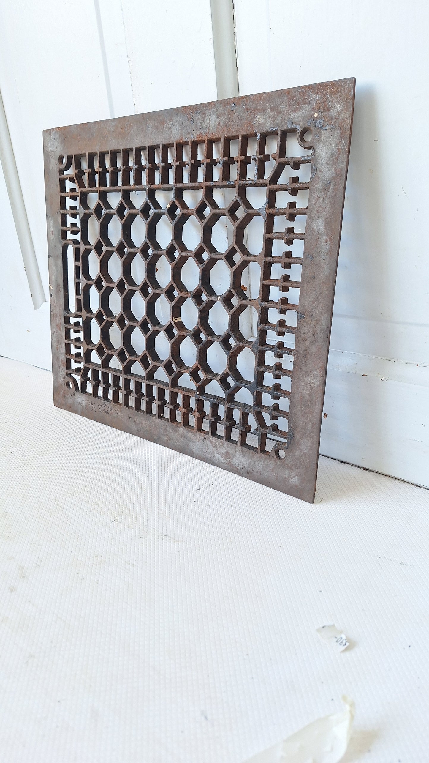 12 x 14"  Vintage Cast Iron Register, Scroll Design Vent Cover, Architecture Salvage, Heating Grate, Cold Air Return, Grate 060305