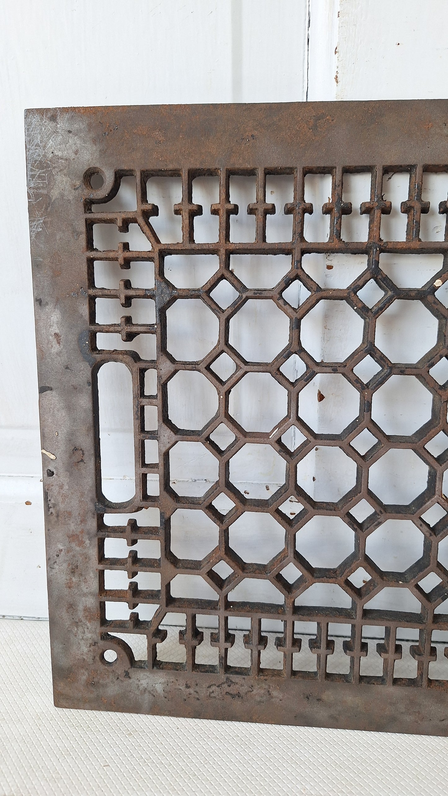 12 x 14"  Vintage Cast Iron Register, Scroll Design Vent Cover, Architecture Salvage, Heating Grate, Cold Air Return, Grate 060305