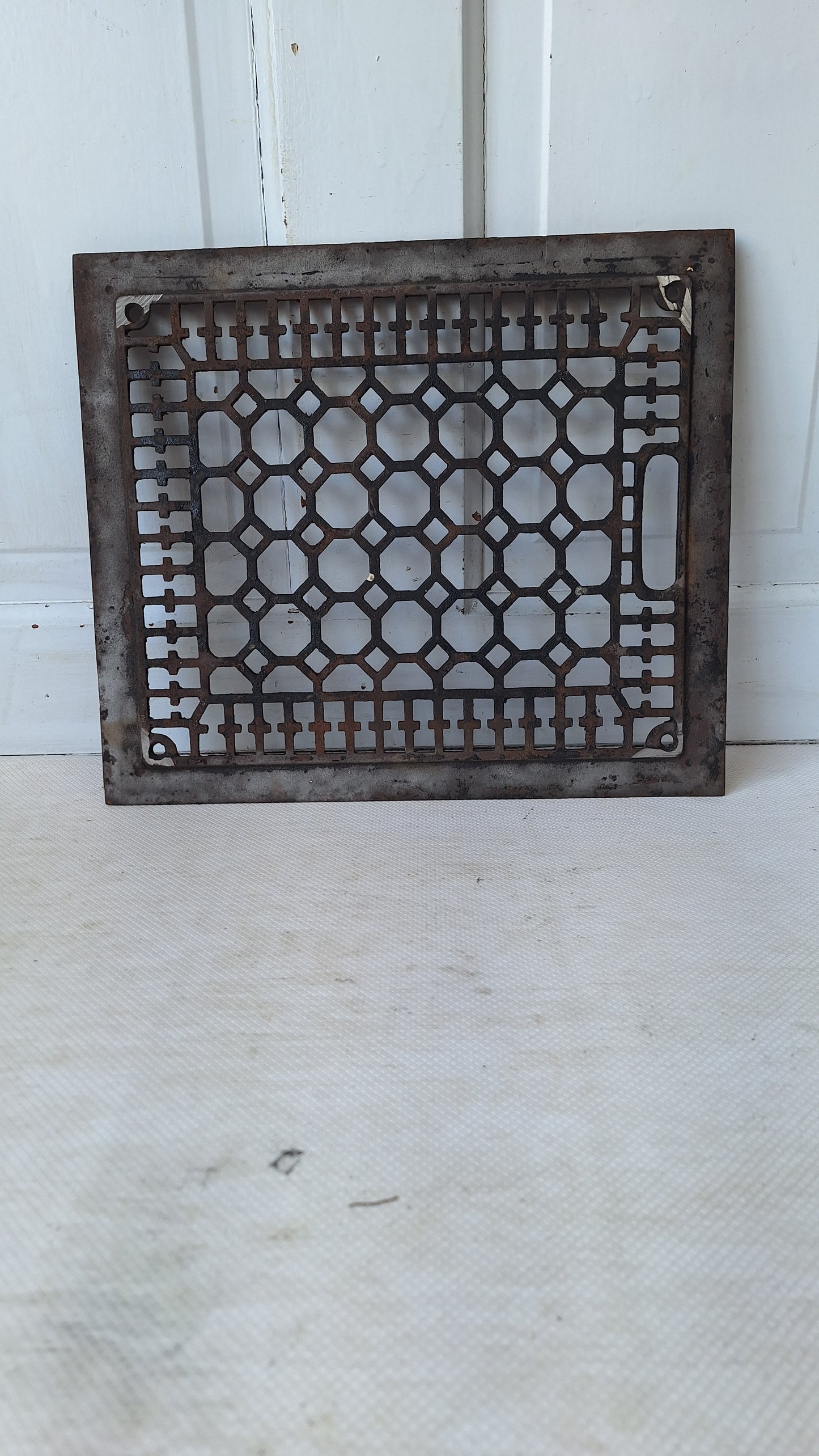 12 x 14"  Vintage Cast Iron Register, Scroll Design Vent Cover, Architecture Salvage, Heating Grate, Cold Air Return, Grate 060305