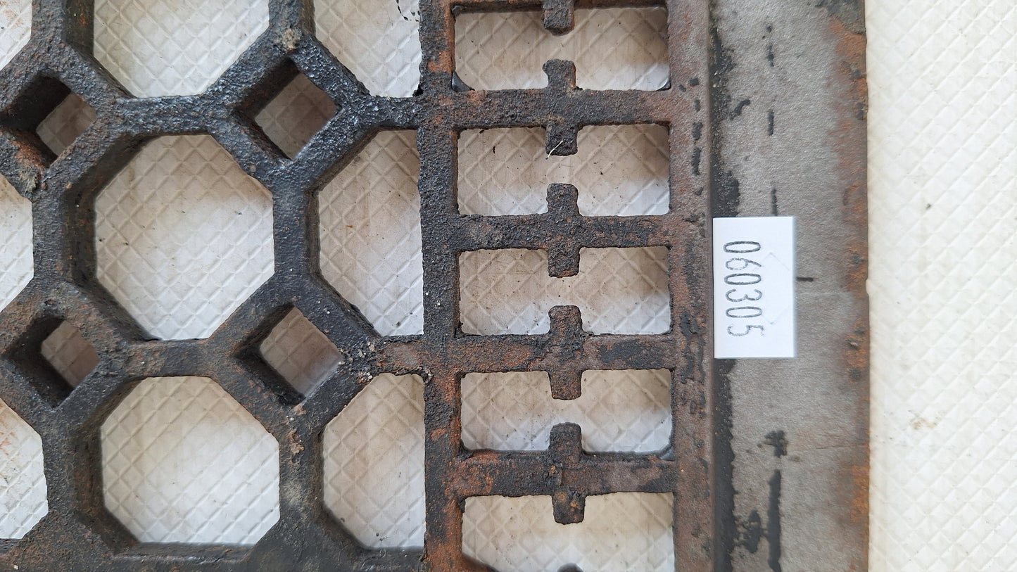 12 x 14 Antique Cast Iron Vent Cover, Vintage Cast Iron Heating Grate
