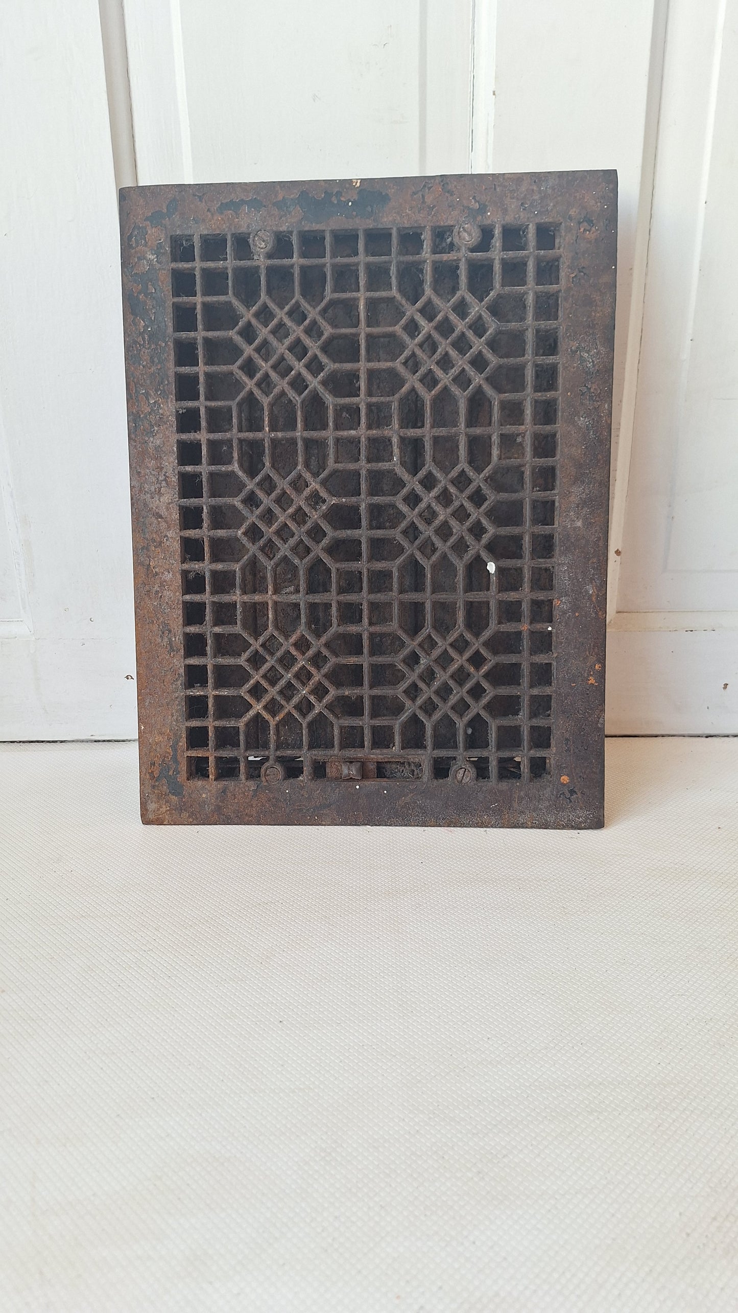 12 x 16 Floor Vent Cover, Cold Air Return, Large Floor Vent, Large Grate Ornate Iron Grate Heat Vent Cover Floor Grate 070502