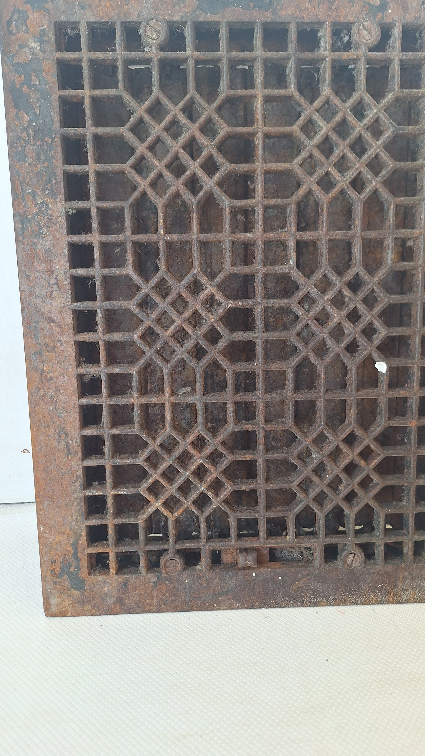 12 x 16 Floor Vent Cover, Cold Air Return, Large Floor Vent, Large Grate Ornate Iron Grate Heat Vent Cover Floor Grate 070502