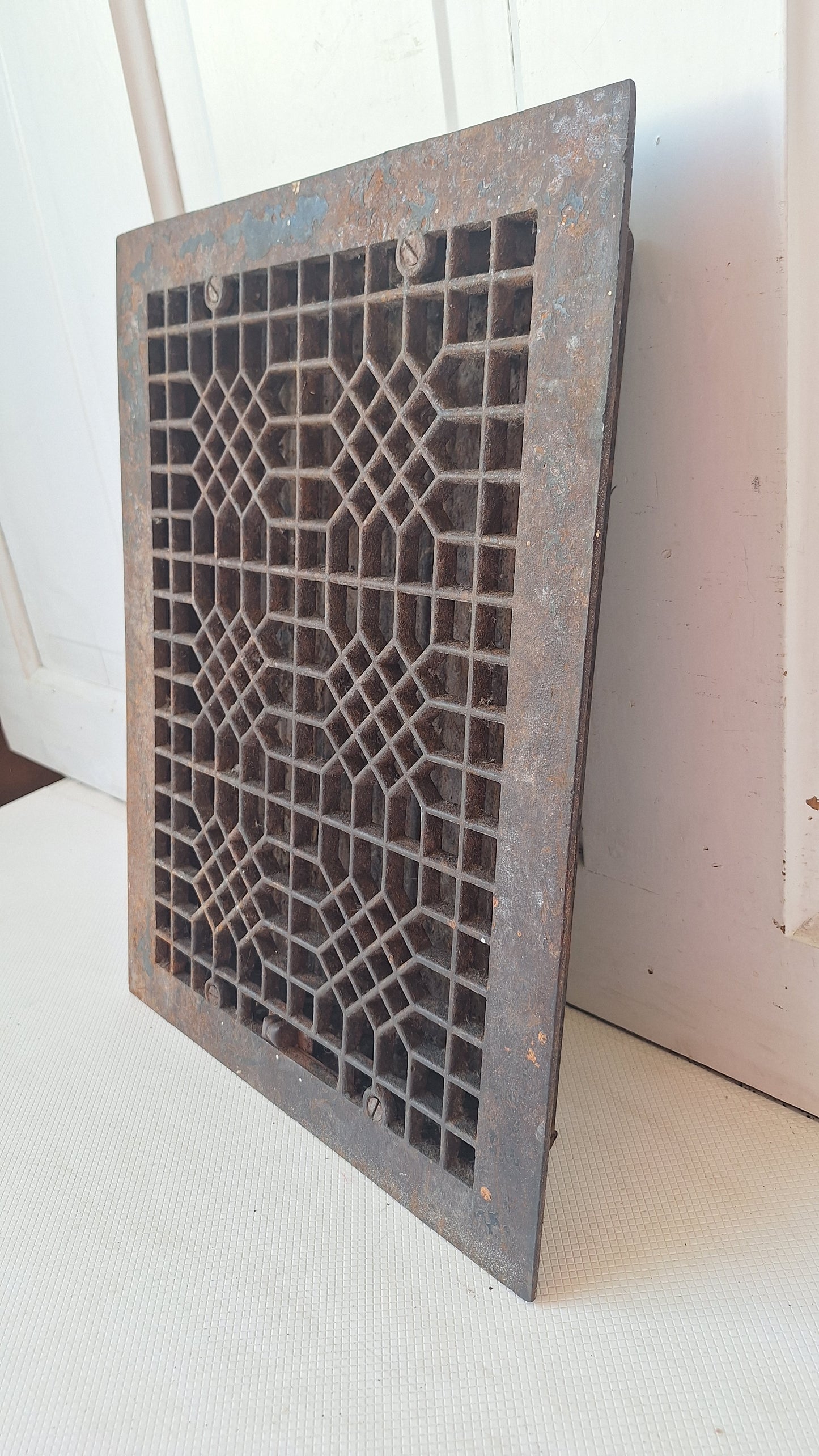 12 x 16 Floor Vent Cover, Cold Air Return, Large Floor Vent, Large Grate Ornate Iron Grate Heat Vent Cover Floor Grate 070502
