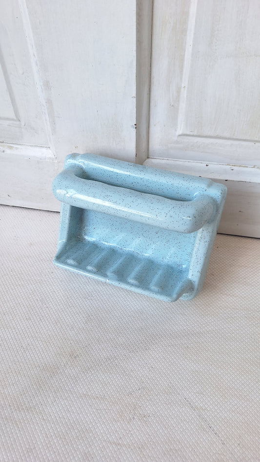 Vintage Blue Built In Vintage Soap Holder, Tile Around Shower Soap Dish, Vintage Shower Soap Dish 072403