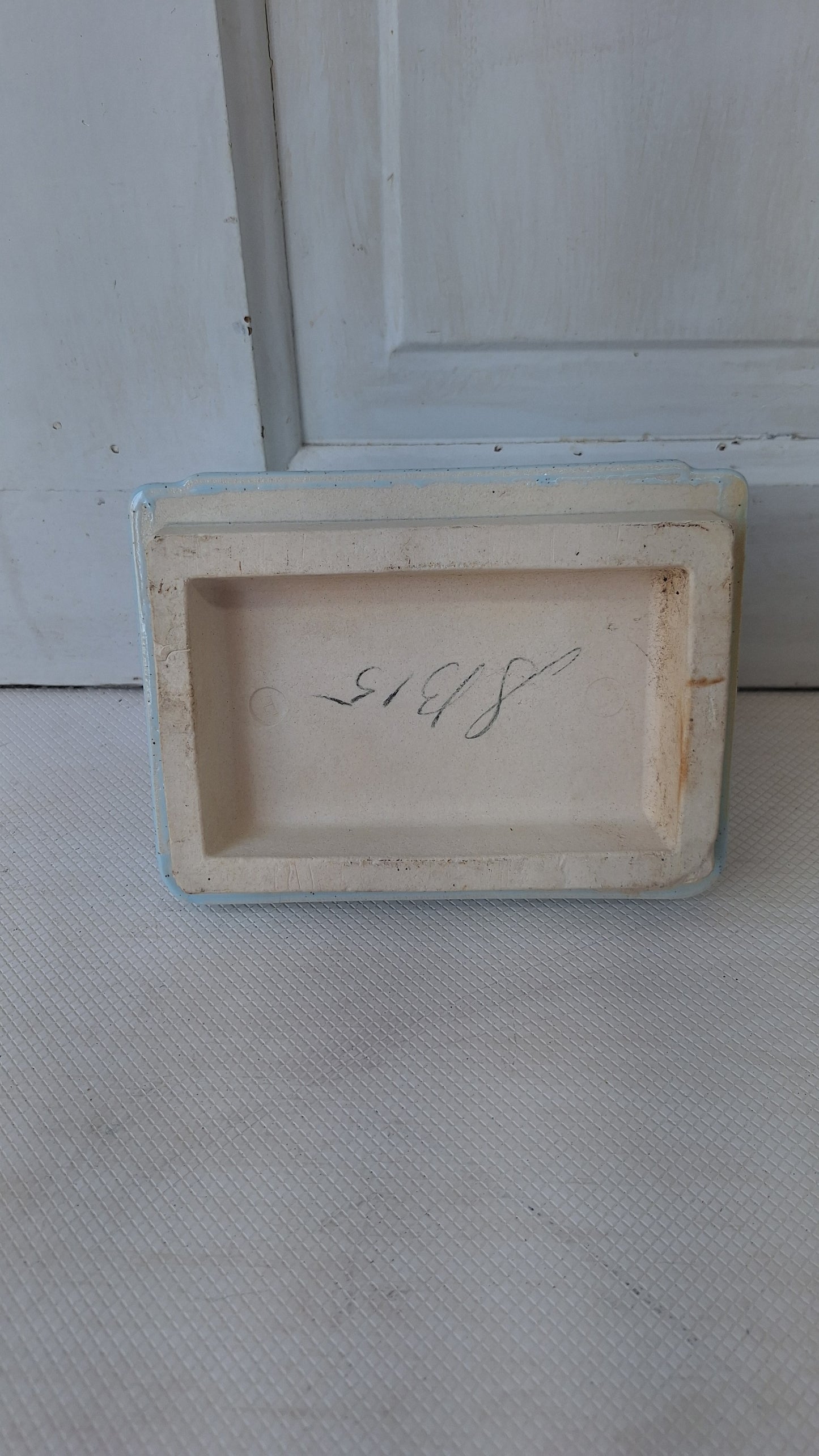 Vintage Blue Built In Vintage Soap Holder, Tile Around Shower Soap Dish, Vintage Shower Soap Dish 072403