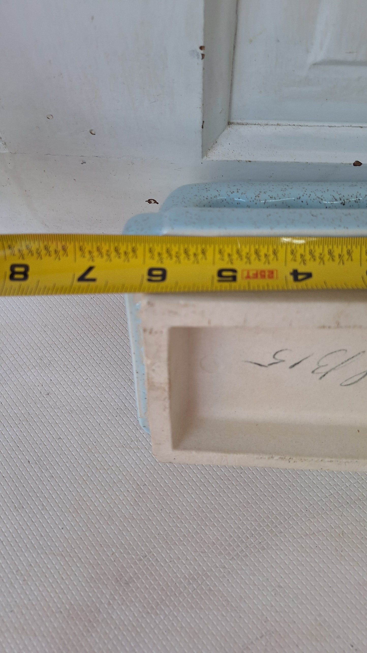 Vintage Blue Built In Vintage Soap Holder, Tile Around Shower Soap Dish, Vintage Shower Soap Dish 072403