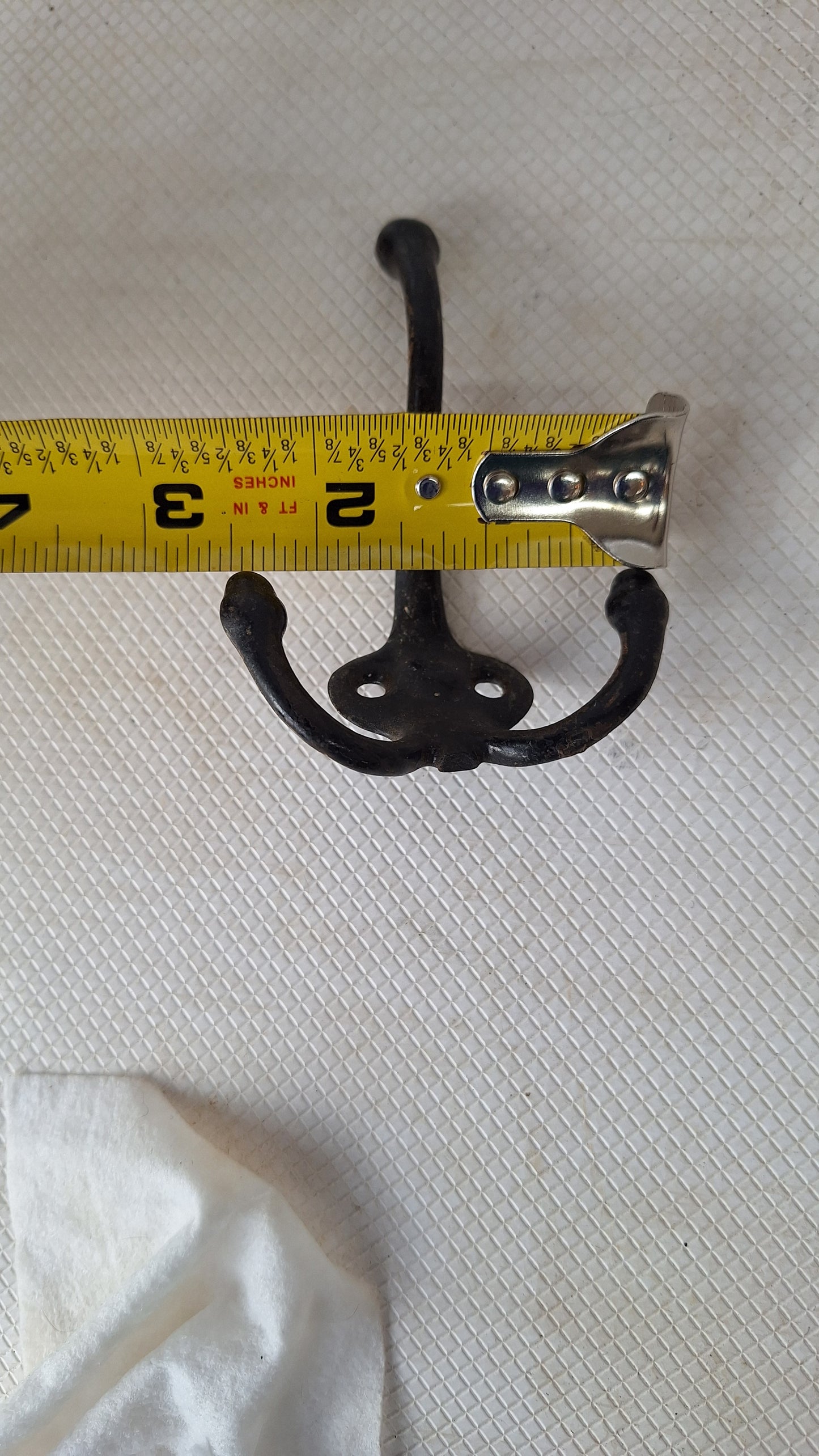 Set of Three Antique Iron "Heart" Hooks, Three Cast Iron Wall Hooks, Antique Acorn Hooks, Victorian Era Hooks, Vintage Closet Hooks 072905