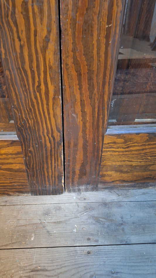 Double Arched Door Set, Curved Top Double Door Set, Pair of Antique Arch Doors, Architecture Salvage Arched French Door 080712