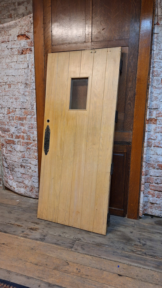 36" Wide Vintage Solid Wood Rustic Door, Vintage Solid Wood Barn Style Door, Architecture Salvage