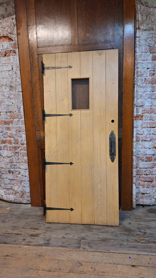 36" Wide Vintage Solid Wood Rustic Door, Vintage Solid Wood Barn Style Door, Architecture Salvage
