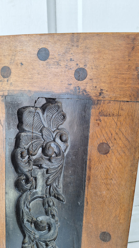 Victorian Wood Composition or Plaster Applique Mold, Antique Wooden Mold Press, Decorative Applique Press, Architecture Salvage 081904