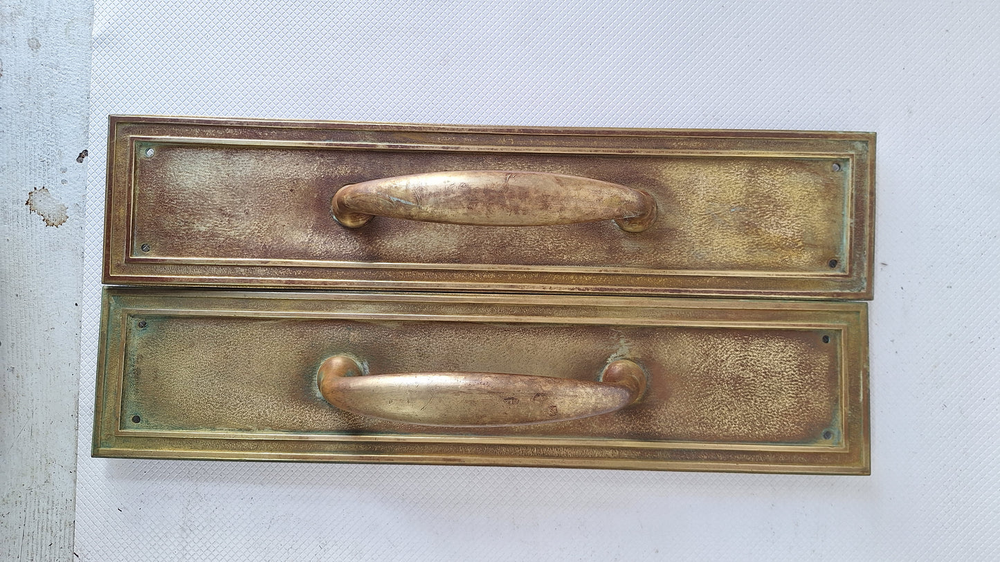 Brass Art Deco Door Pulls, Large Deco Pulls, Deco Door Handles, Art Deco Hardware, Brass Door Pulls, Large Door Pull Handle 082101