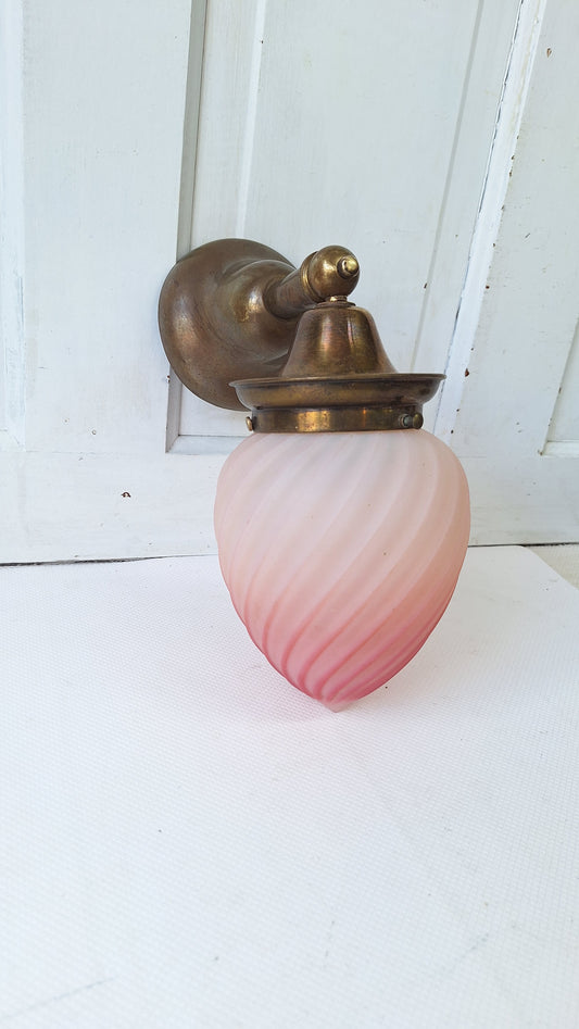 Art Deco Vintage Brass Sconce, Antique Brass Sconce, Vintage Wall Light, Reading Light Brass Hall Light Hallway Light Art Deco Light 082503