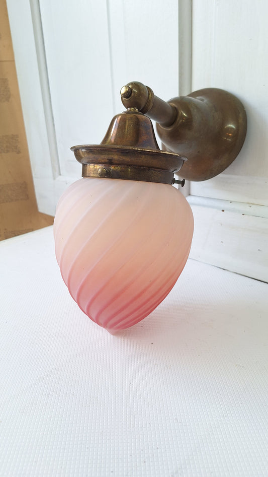 Art Deco Vintage Brass Sconce, Antique Brass Sconce, Vintage Wall Light, Reading Light Brass Hall Light Hallway Light Art Deco Light 082503
