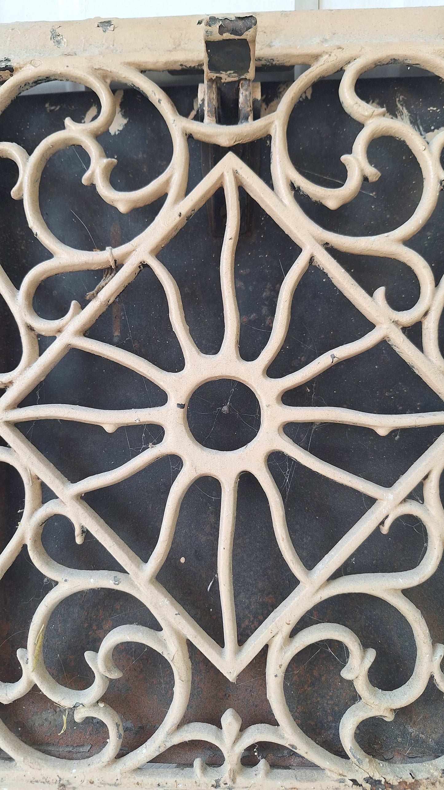 10 x 14 Antique Cast Iron Baseboard Vent, Antique Iron Angled Wall Vent Cover
