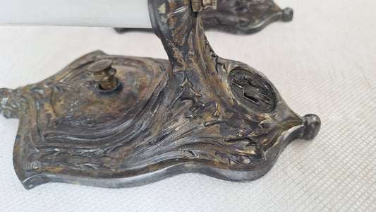 Pair Of Bronze Plated Antique Sconces, Victorian Style Matching Wall Lights
