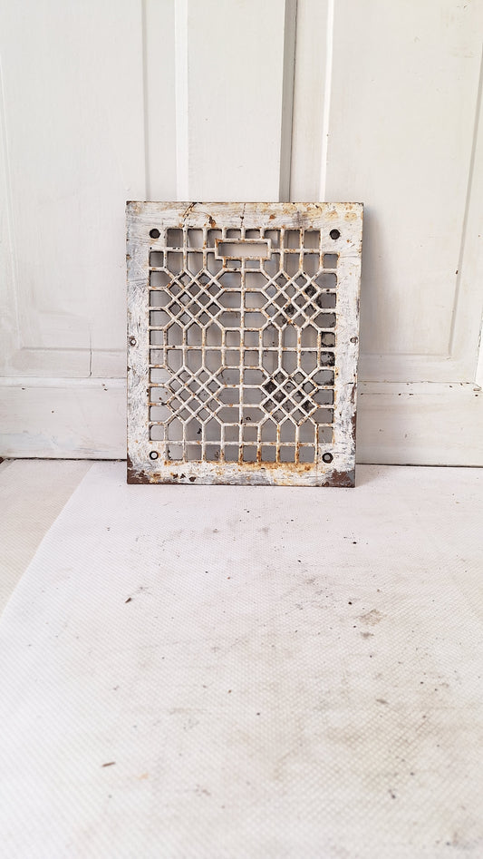 10 x 12 Cast Iron Vent Cover, Cold Air Return, Large Floor Vent, Large Grate Ornate Iron Grate Heat Vent Cover Antique Floor Grate