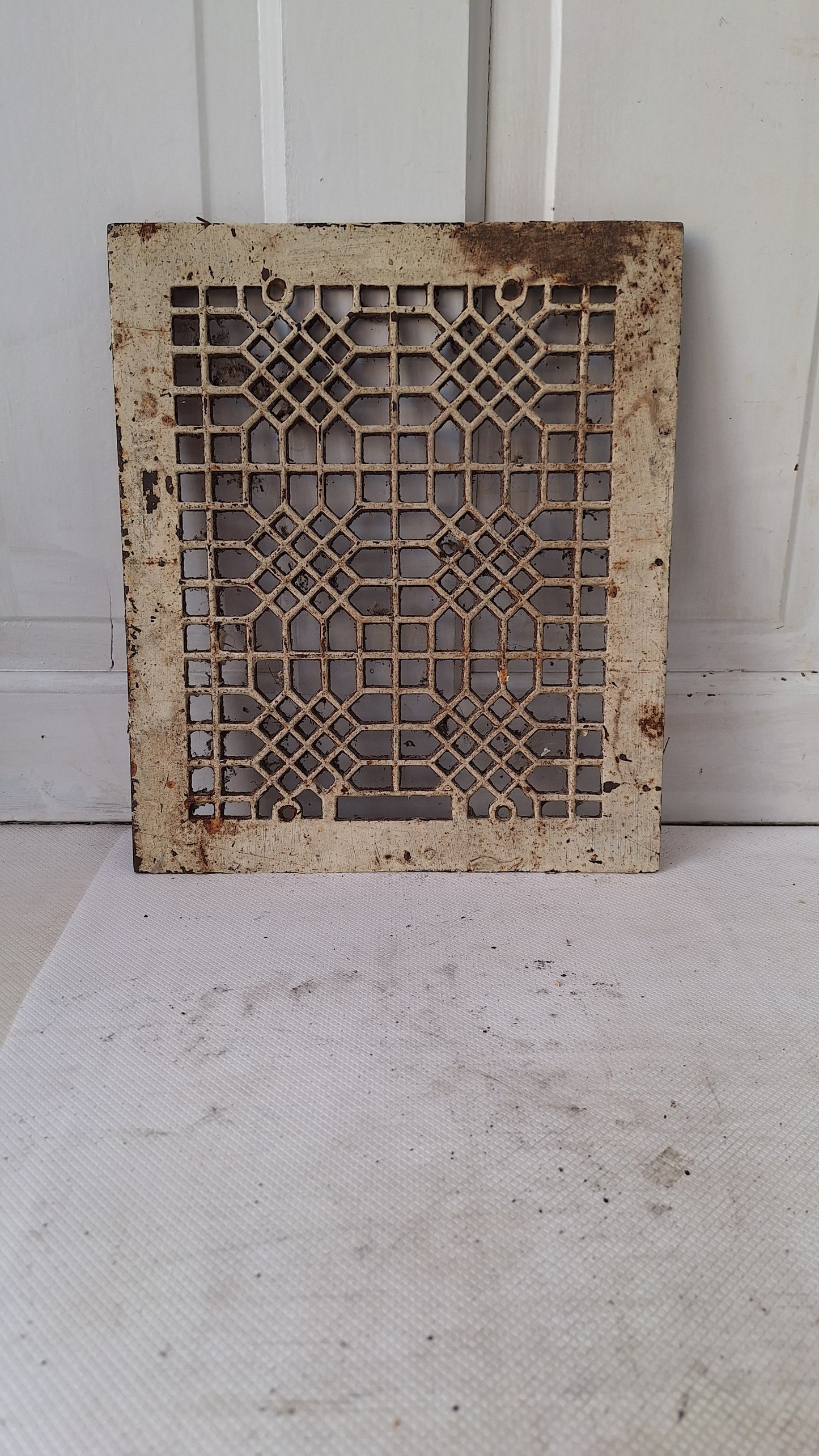 12 x 14 Antique Cast Iron Vent Cover, Vintage Cast Iron Heating Grate