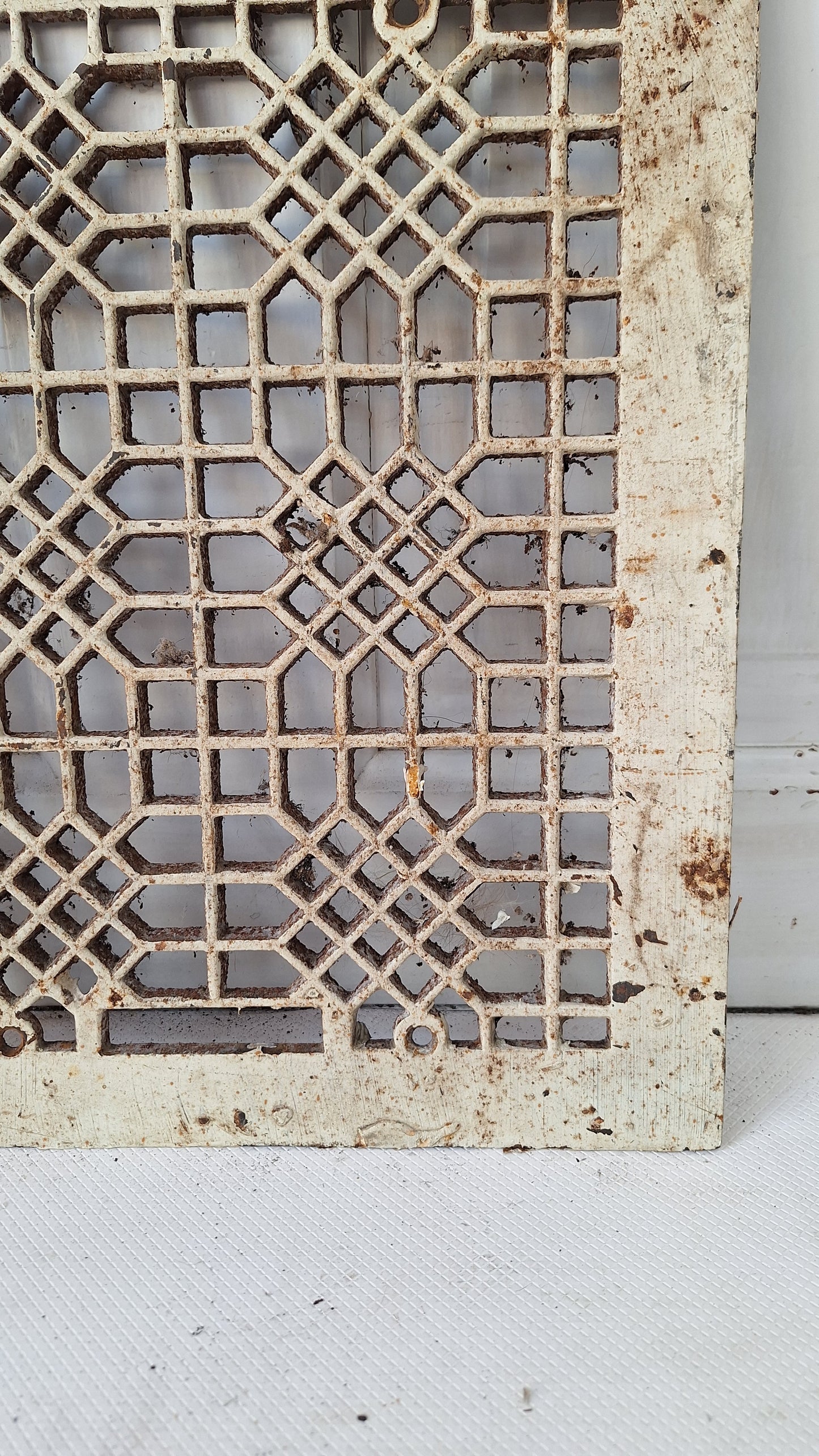 12 x 14 Antique Cast Iron Vent Cover, Vintage Cast Iron Heating Grate