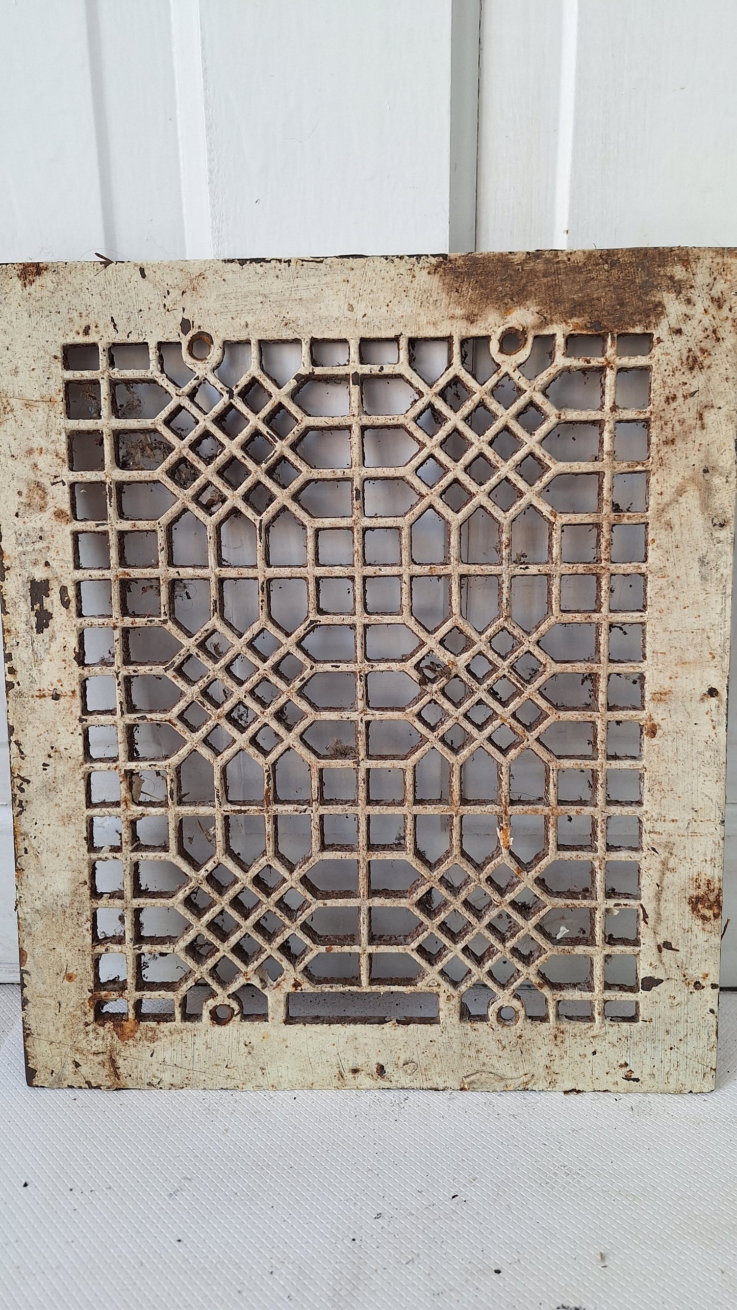 12 x 14 Antique Cast Iron Vent Cover, Vintage Cast Iron Heating Grate