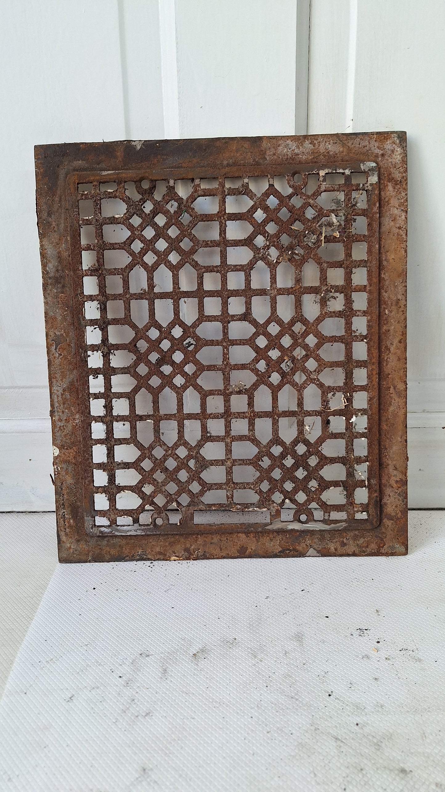 12 x 14 Antique Cast Iron Vent Cover, Vintage Cast Iron Heating Grate