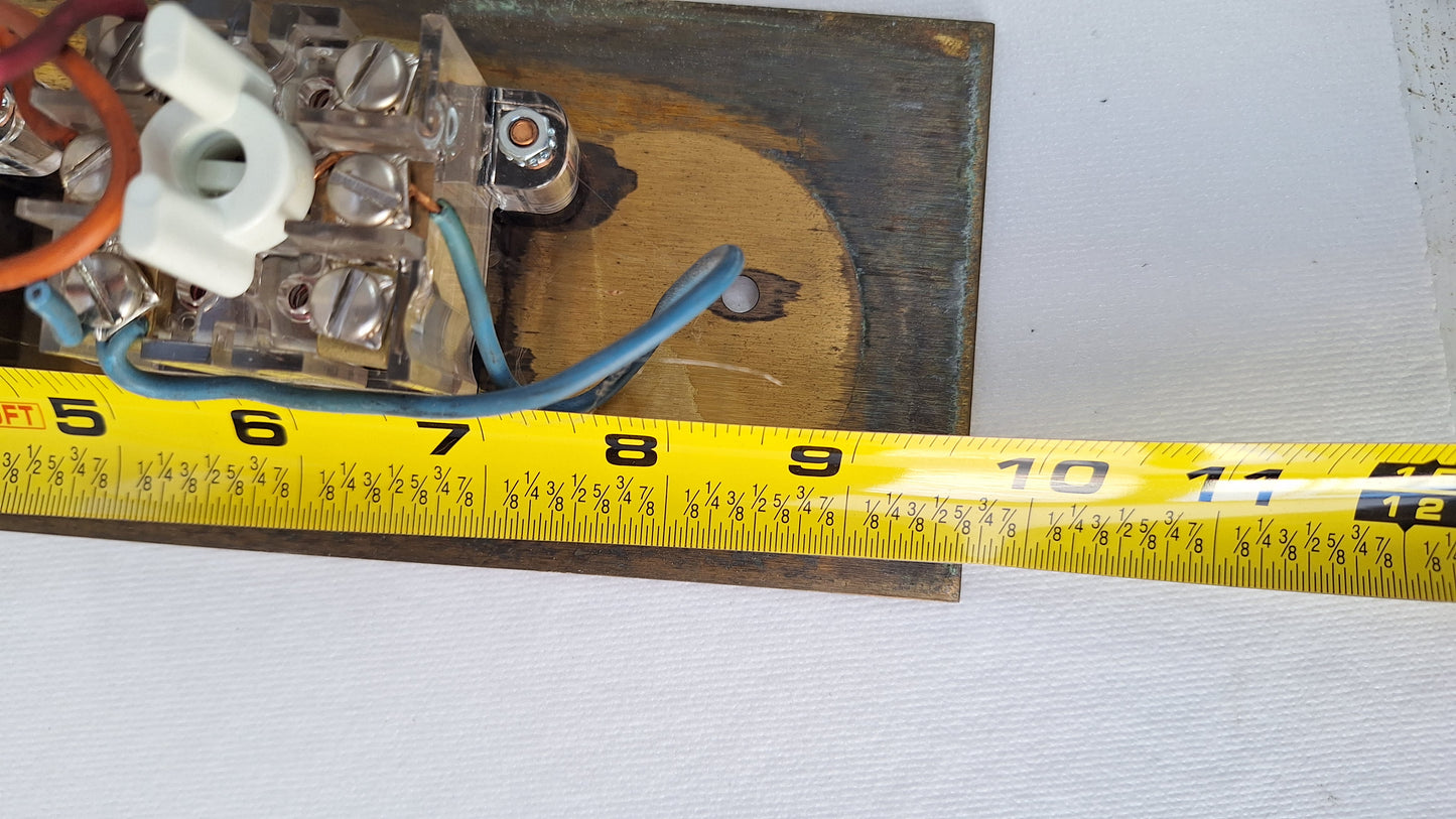 Vintage Brass Elevator Button Panel, Vintage Double Button Elevator Push Buttons