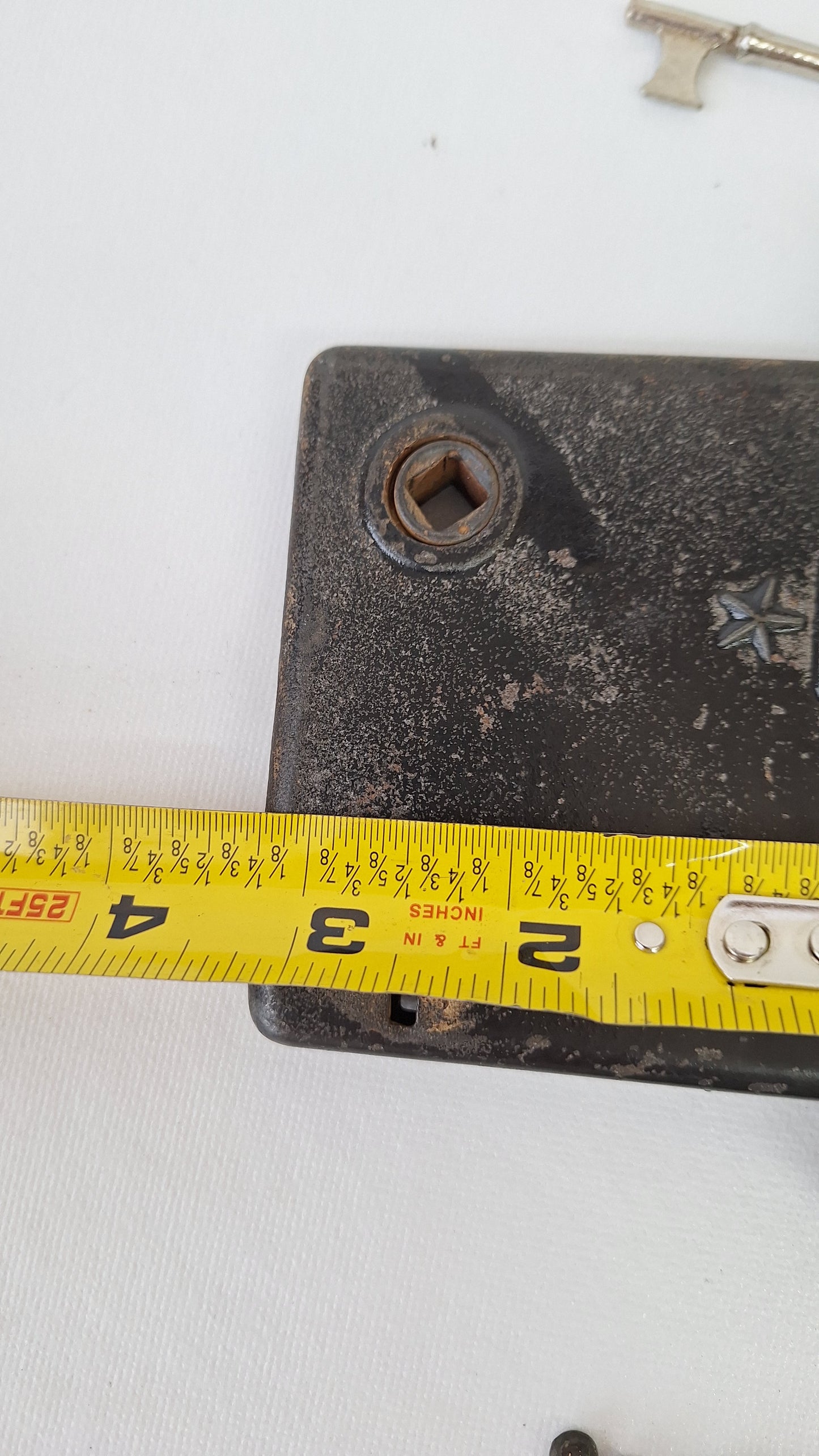 Antique Mortise Lock with Skeleton Key, Antique Keyed Door Lock, Antique Door Card with Working Key