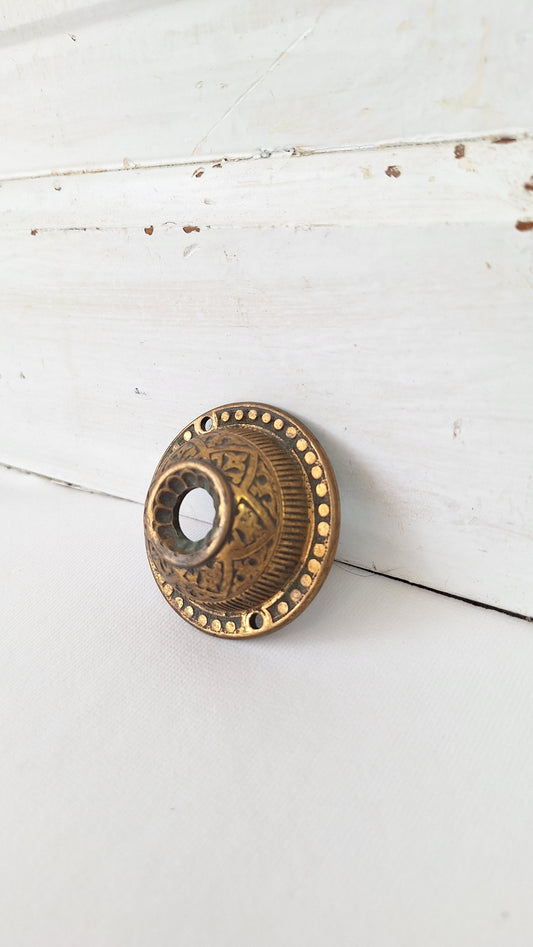 Small Dome Shaped Antique Bronze Doorbell Cover, Vintage Doorbell Escutcheon Cap
