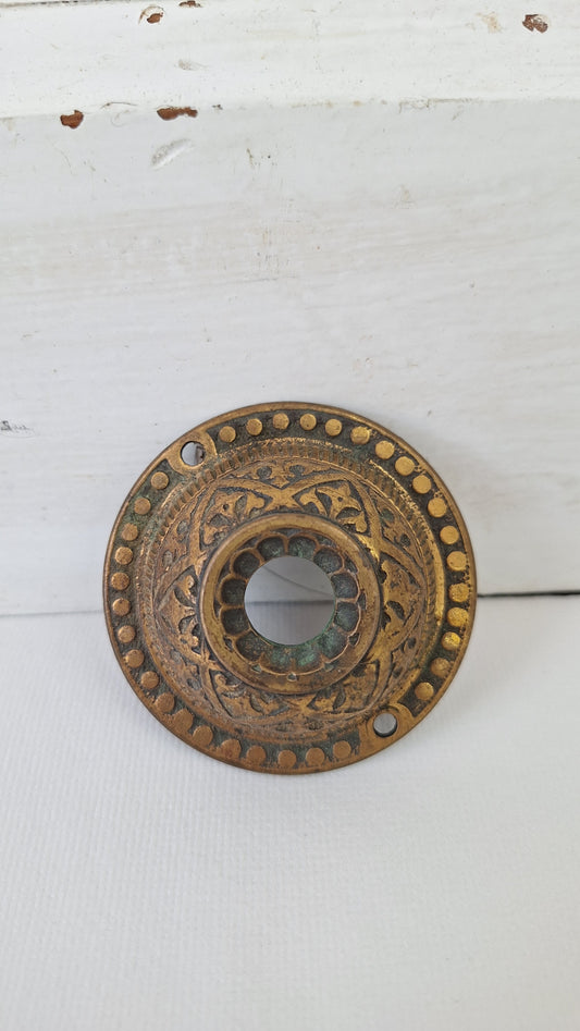 Small Dome Shaped Antique Bronze Doorbell Cover, Vintage Doorbell Escutcheon Cap