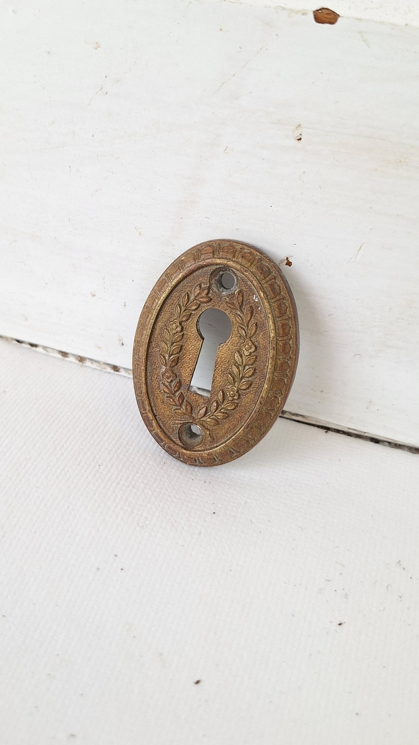 Fancy Oval Bronze Antique Keyhole Cover, Oval Key Hole Escutcheon Plate