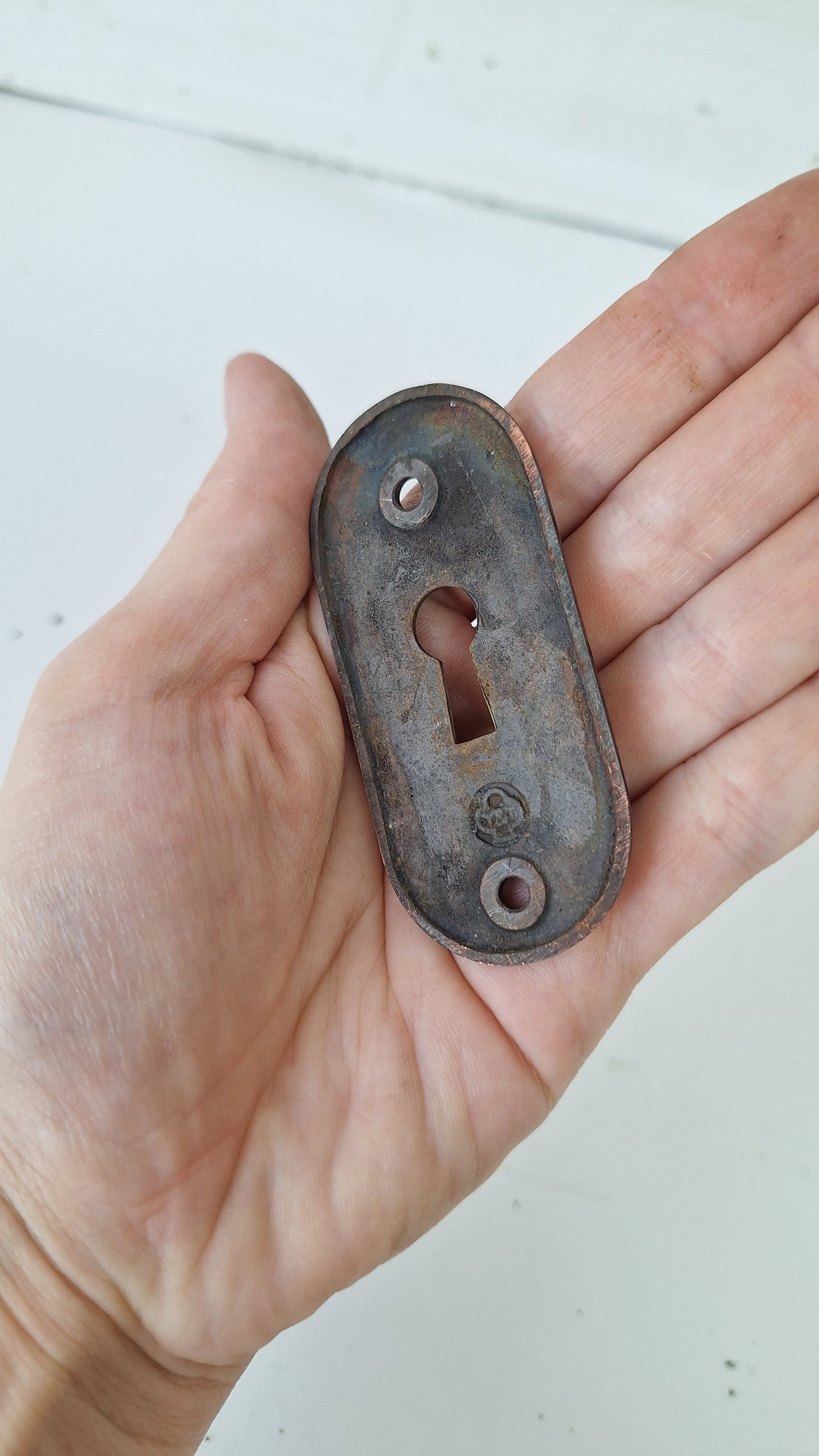 Oval Ornate Victorian Key Hole Cover, Brass Keyhole Escutcheon Plate