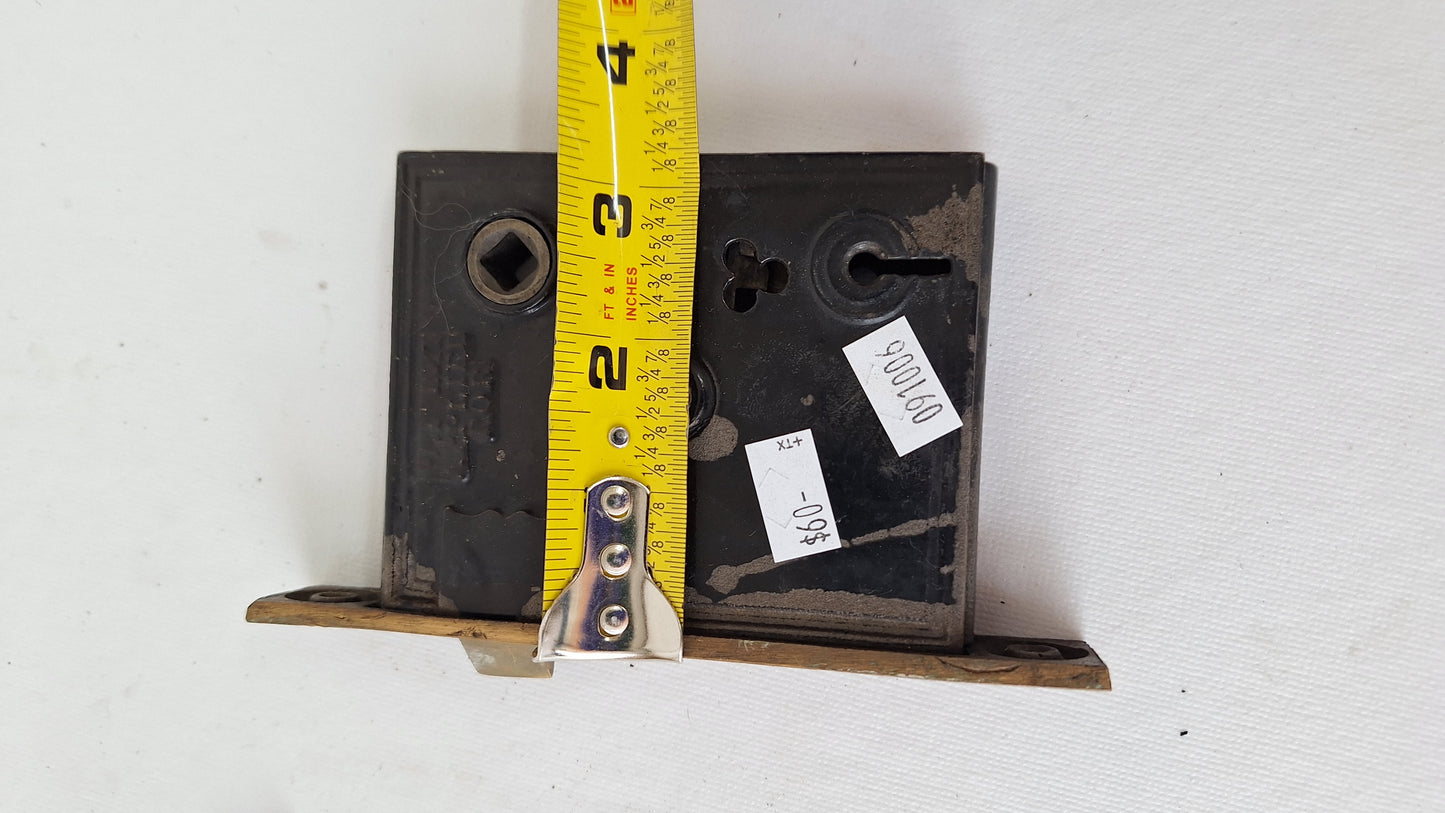 Antique Bronze Mortise Lock with Skeleton Key, Antique Keyed Door Lock with Working Key