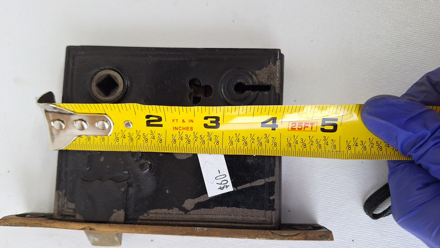 Antique Bronze Mortise Lock with Skeleton Key, Antique Keyed Door Lock with Working Key