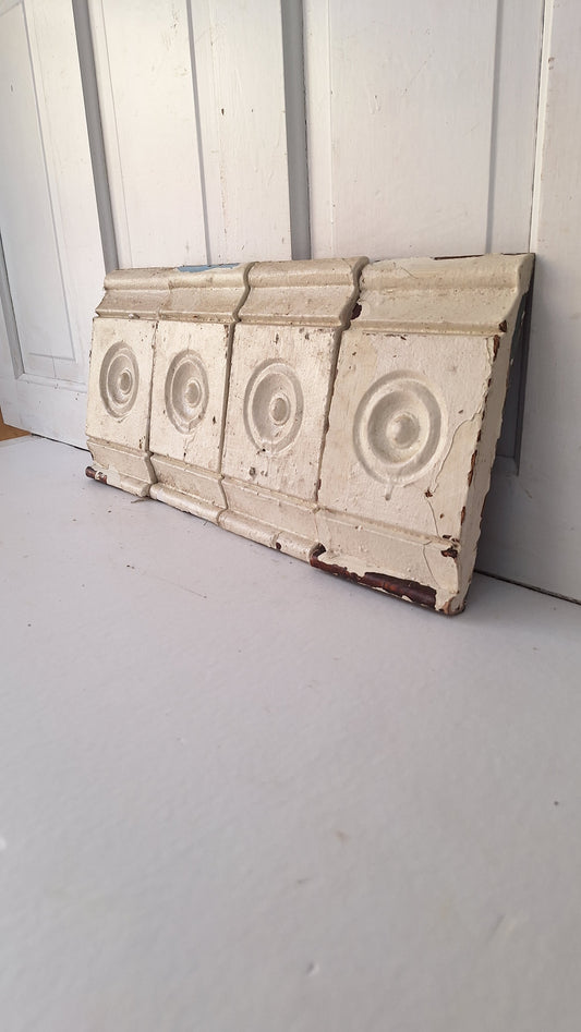 Set of Four Bullseye Trim Blocks, Antique Salvaged Corner Blocks