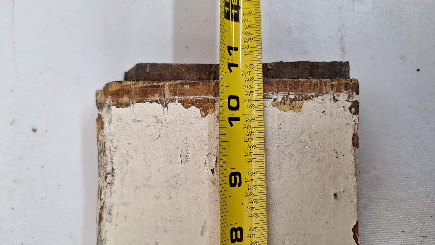 4 Carved Plinth Blocks, Salvaged Wood Base Trim Moldings