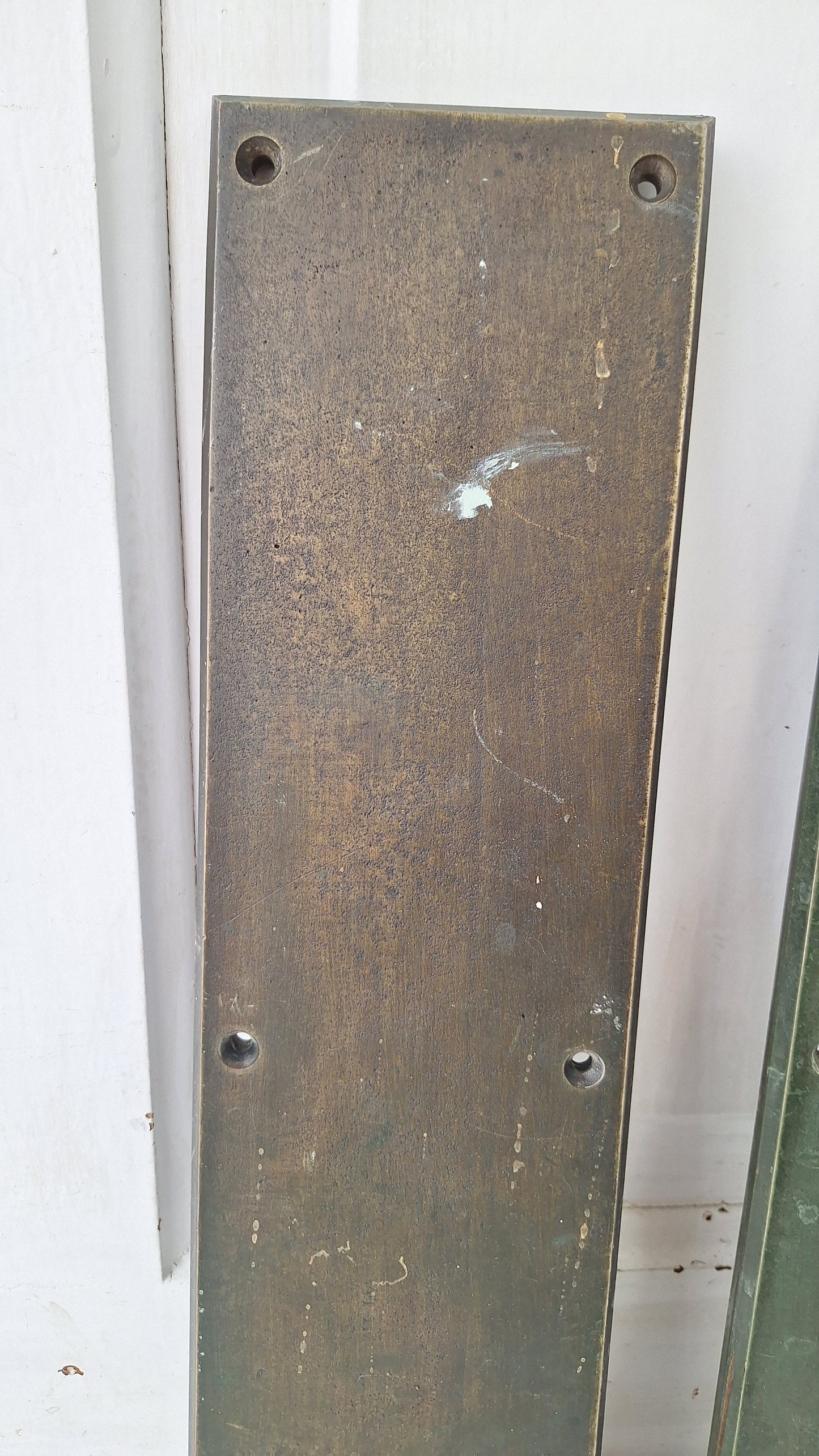 Large Push Plate Set for Swinging Doors, Cast Iron Vintage Push Plates
