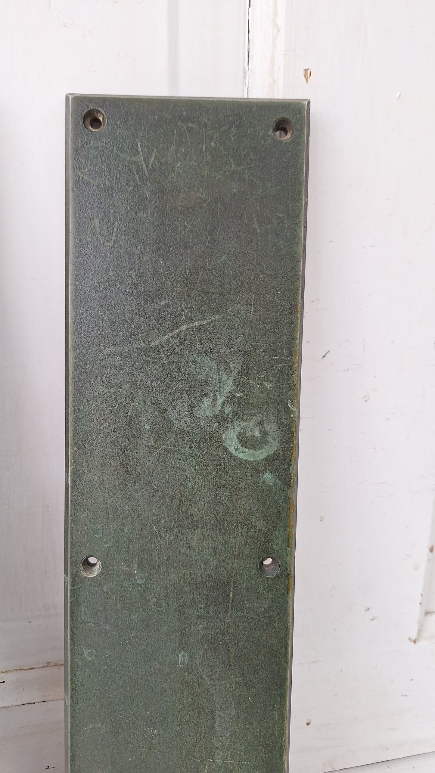 Large Push Plate Set for Swinging Doors, Cast Iron Vintage Push Plates