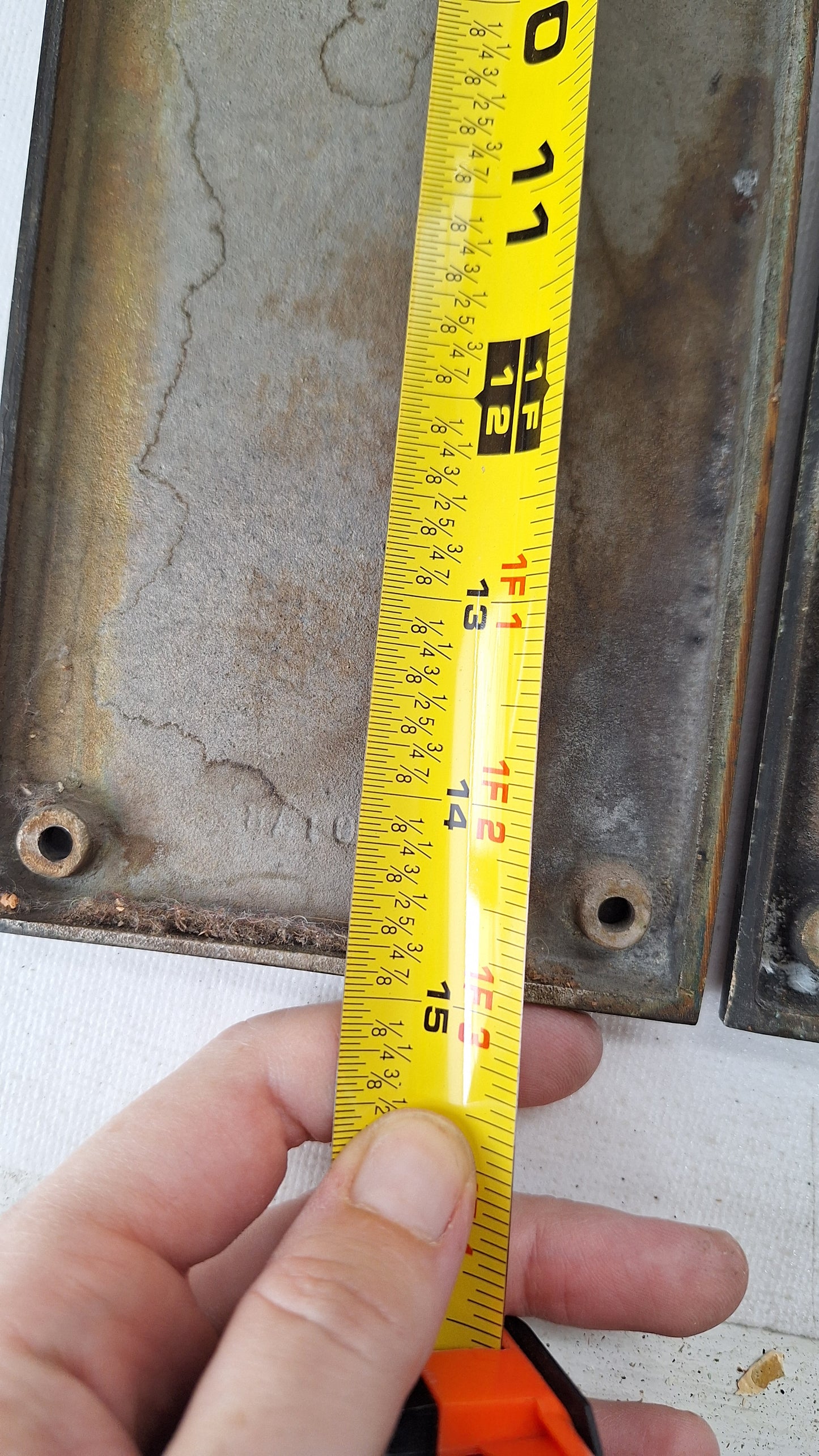 Large Push Plate Set for Swinging Doors, Cast Iron Vintage Push Plates